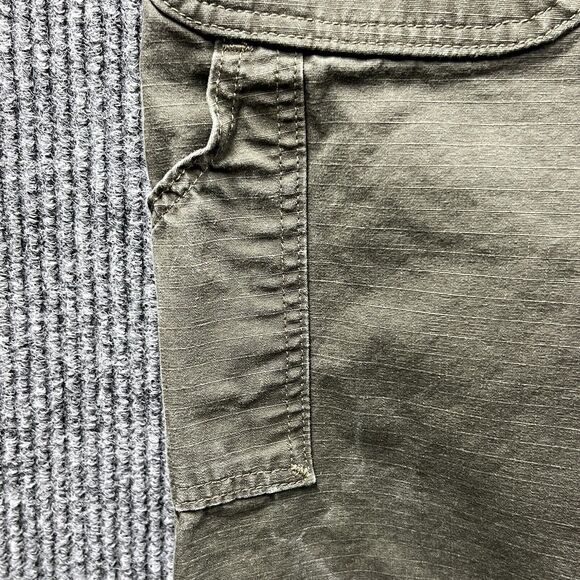 Wrangler Riggs Workwear Pant Mens Size 42x32 Green Ripstop Carpenter Relaxed Fit - Picture 13 of 16